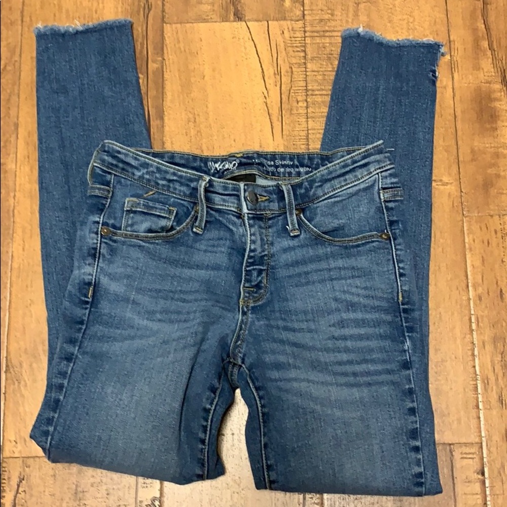 Mossimo mid rise skinny jeans size 0R - Picture 2 of 8